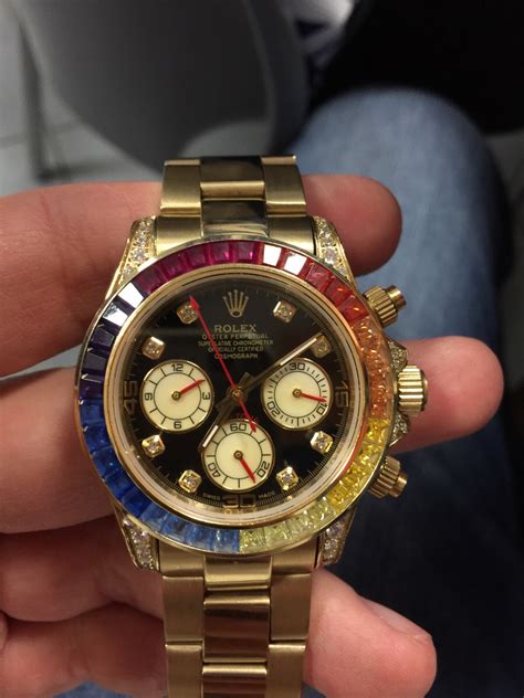 rolex rainbow replica|rainbow rolex price.